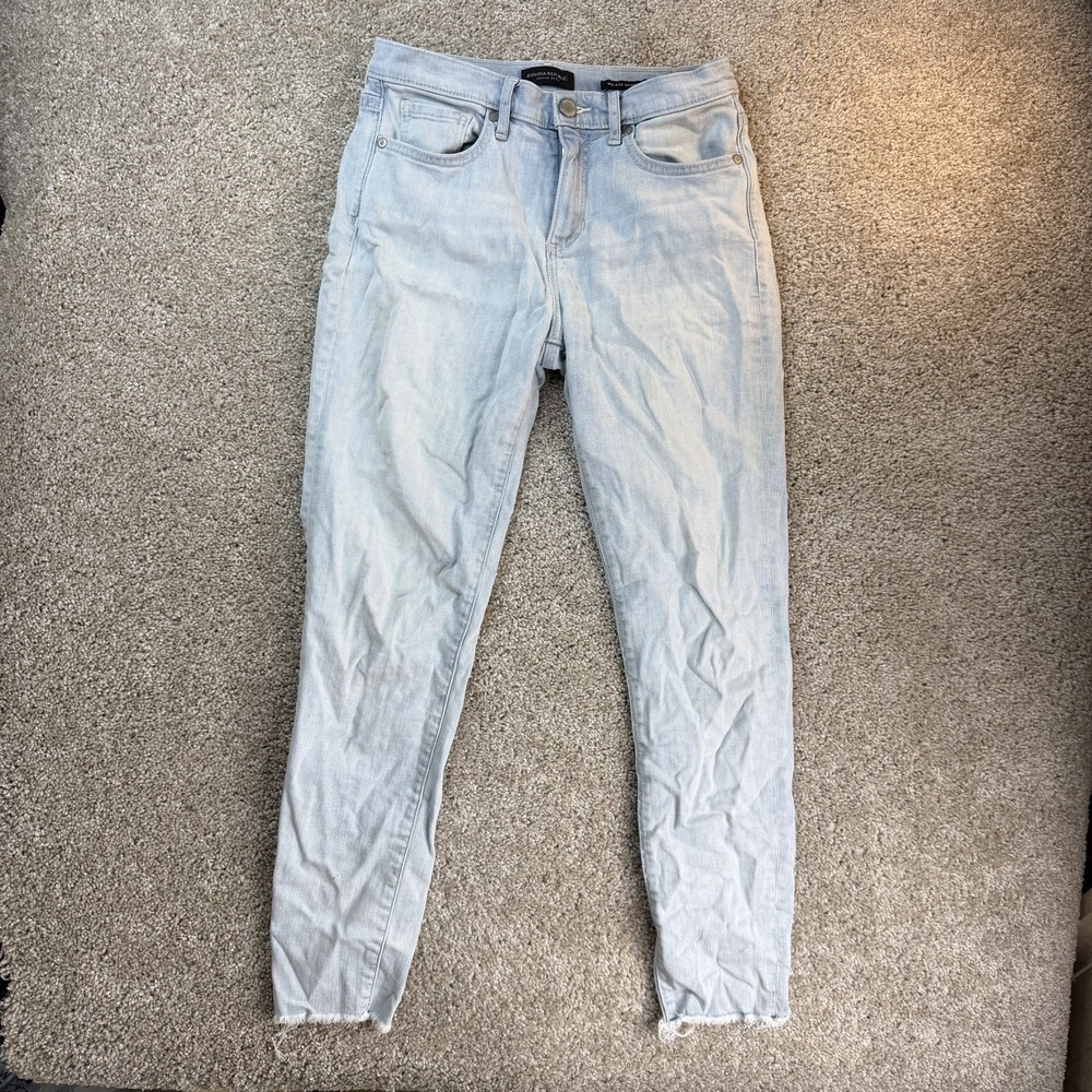 Banana Republic Mid Rise Skinny Jeans Womens 27 Light Wash Blue Stretch Denim